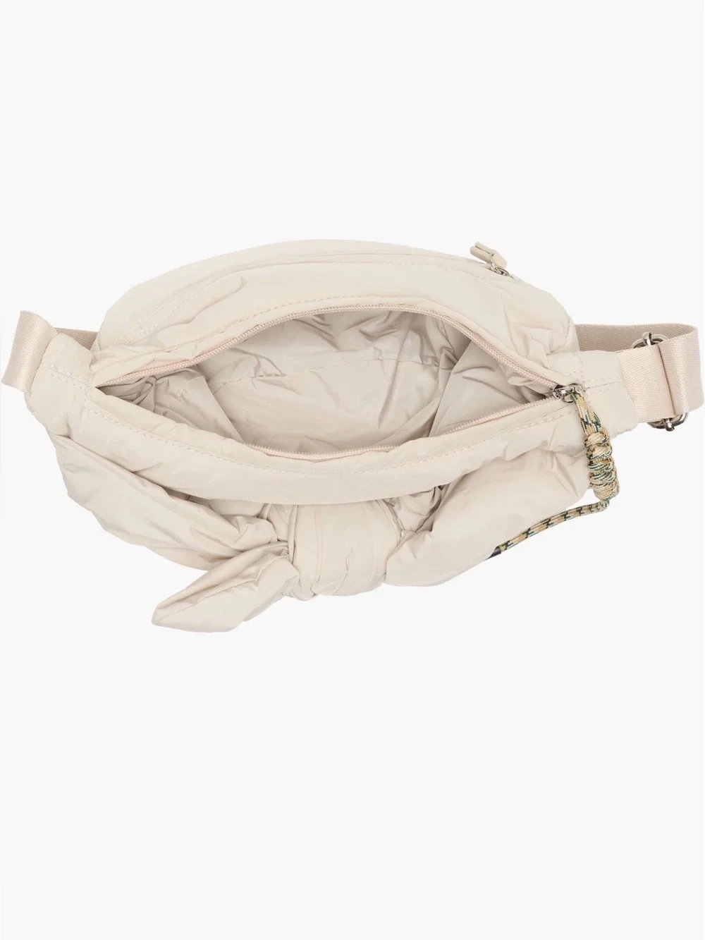 10. Dolce Vita $160 Beige Knot-Detail Shoulder Bag Nylon
